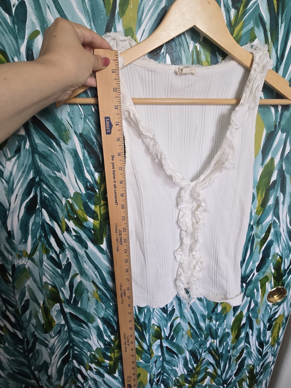 Pilcro V-Neck Ruffle-Front Tank Top - Picture 8 of 9